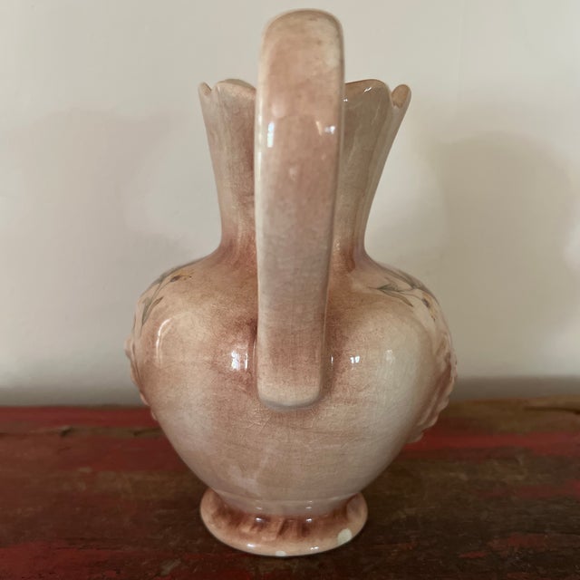 1970s Grape Embossed Vintage Pitcher, Vase For Sale - Image 5 of 9