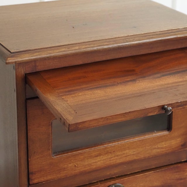 Grocers Cabinet in Oak with Folding Drawers, 1890s For Sale - Image 4 of 11