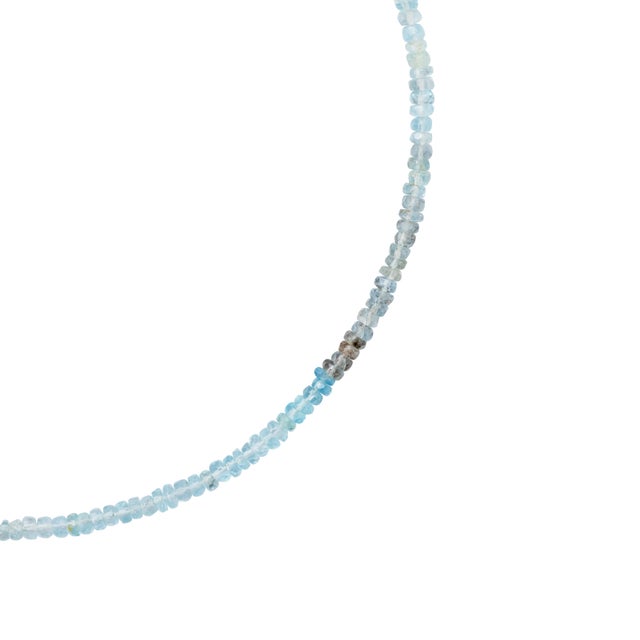 Moss Aquamarine Necklace 18k Gold For Sale - Image 4 of 8