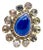 Bochic “Orient” Vintage Rose Cut Diamond & Tanzanite Ring Set 18K Gold & Silver For Sale