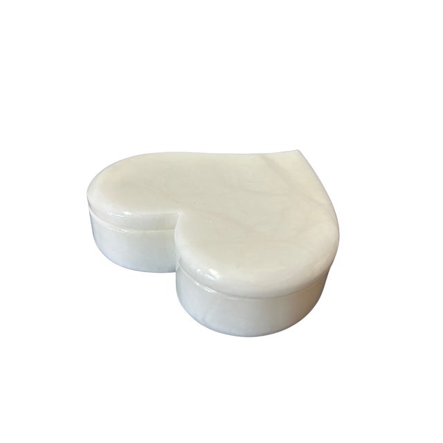 Vintage Genuine Volterra Alabaster Swivel Top Trinket Box | Hand-Carved Italian Marble Jewelry Box | Made in Italy For Sale - Image 6 of 11