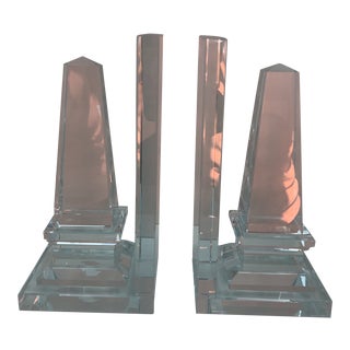 Modern Transitional Obelisk Bookends - a Pair For Sale