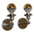 Restoration Hardware Bistro Globe Polished Steel Wall Sconces, a Pair For Sale