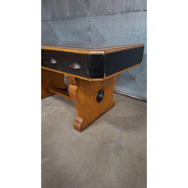 Wood Display Counter Table with Drawers For Sale - Image 7 of 10