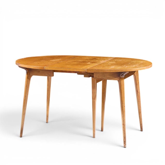 Bertha Schaefer for Singer and Sons Mid Century Walnut Dining Table With 4 Leaves For Sale - Image 11 of 18