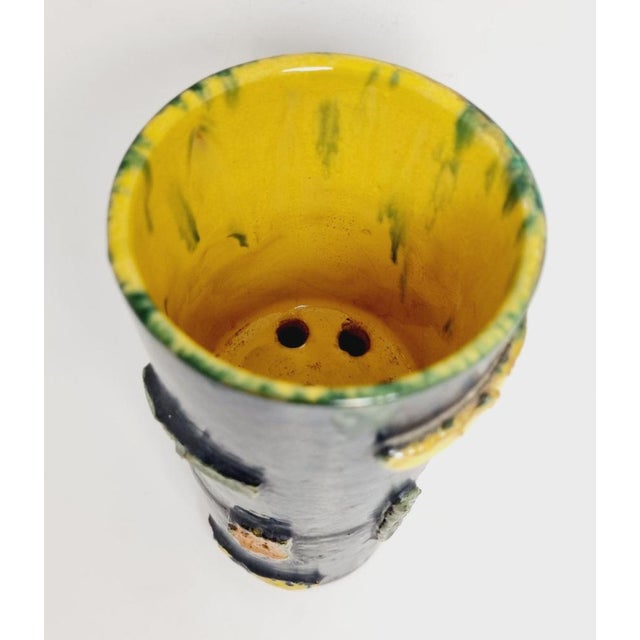 1960s Ceramic Vase with Geometric Decoration, 1960s For Sale - Image 5 of 14