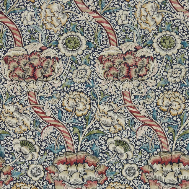 Morris & Co Wandle Wallpaper in Indigo/Madder - a Sample For Sale
