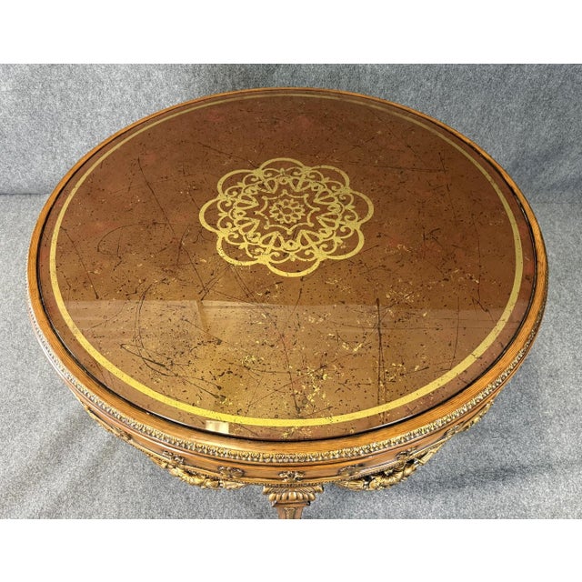 Late 20th Century Gold Painted Center Table For Sale In Raleigh - Image 6 of 9