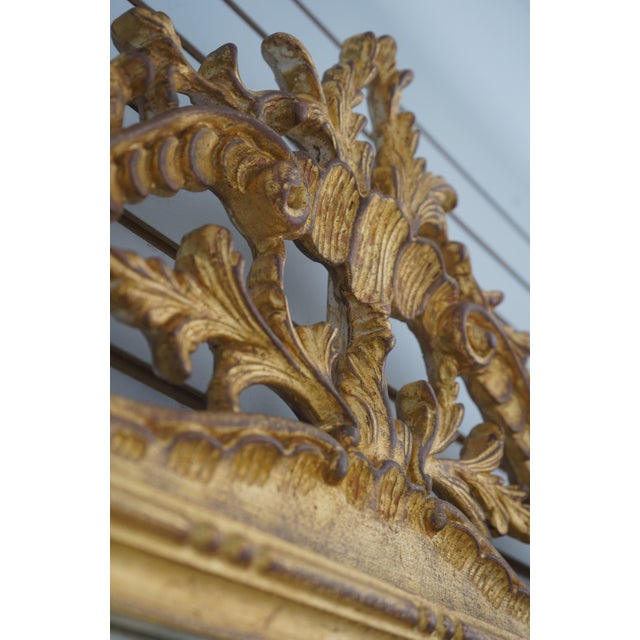 1990s Decorative Crafts Ornate Gold Frame Mirror For Sale - Image 5 of 12