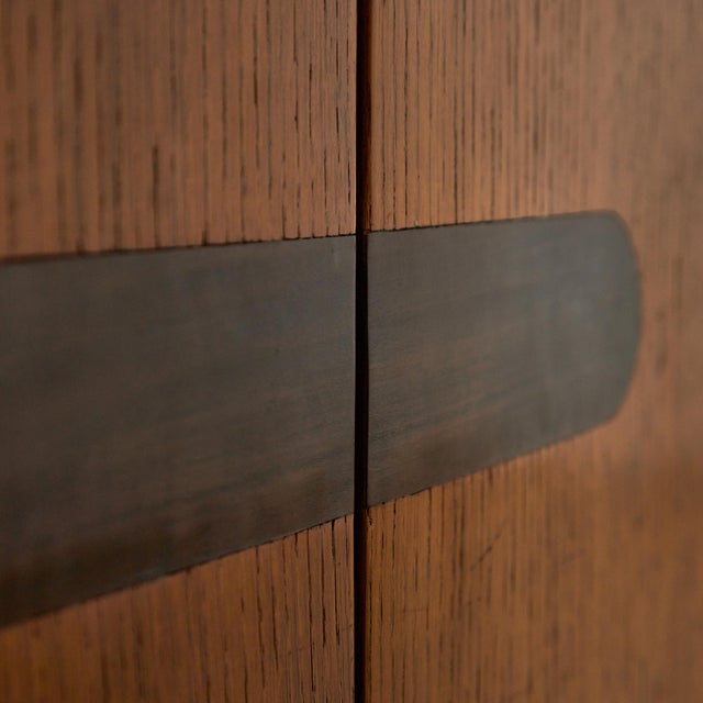 Vintage Oak Display Cabinet with Sliding Glass Panels, 1950s For Sale - Image 18 of 18