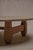 1960s Brutalist Round Coffee Table in Travertine and Oak, 1960s For Sale - Image 5 of 11