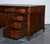 Burgundy Embossed Leather Top Twin Pedestal Desk from Globe Wernicke For Sale - Image 4 of 18
