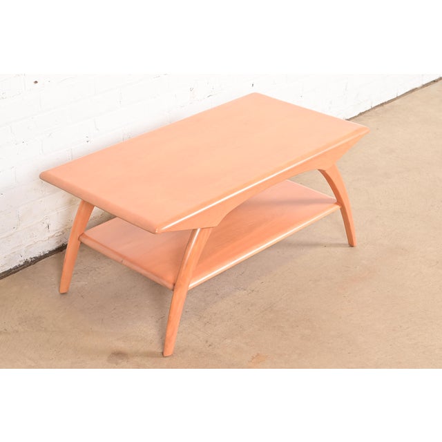 1950s Heywood Wakefield Mid-Century Modern Solid Maple Spider Leg Coffee Table, 1950s For Sale - Image 5 of 10