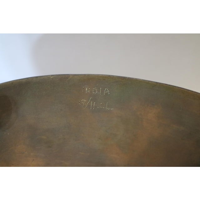 Brass Mid 20th Century Vintage Large Oval Brass Cricket Box From India For Sale - Image 8 of 8