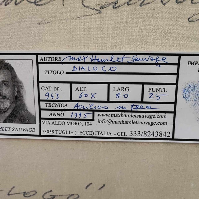 Max Hamlet, Animal Heads, 1995, Acrylic Painting on Canvas, Framed For Sale - Image 11 of 15