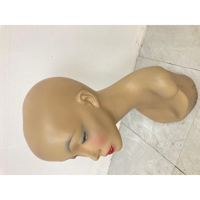 Gold Vintage Female Mannequin Bust, 1960 For Sale - Image 8 of 9