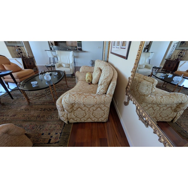 Modern 1990s Curved Back Deep Couch For Sale - Image 3 of 4