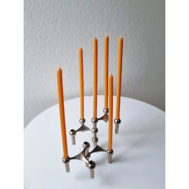 Vintage Modular Candlesticks from BMF, 1970s, Set of 4 For Sale - Image 10 of 11