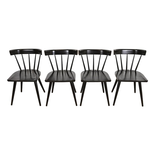 Paul McCobb Planner Group Mid-Century Modern Spindle Back Dining Chairs, Set of Four For Sale