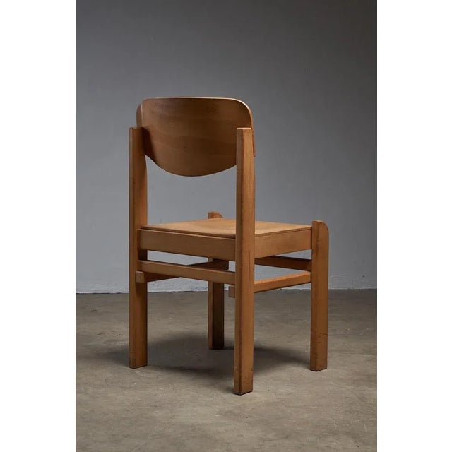 Wood Vintage Brutalist Wooden Chair, 1970s For Sale - Image 7 of 11