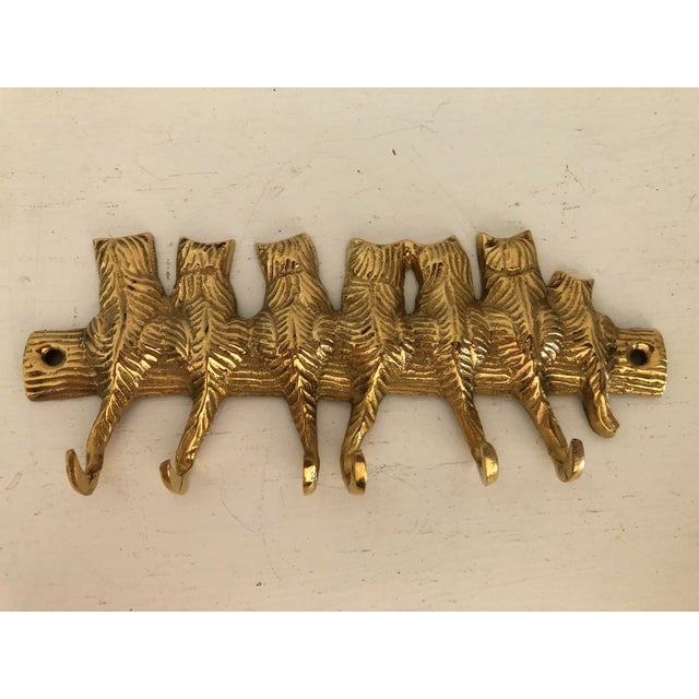 Brass Cat Wall Key Holder Chairish