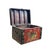 Asian Vintage Distressed Tibetan Style Foo Dog Lion Storage Chest Box For Sale - Image 3 of 7