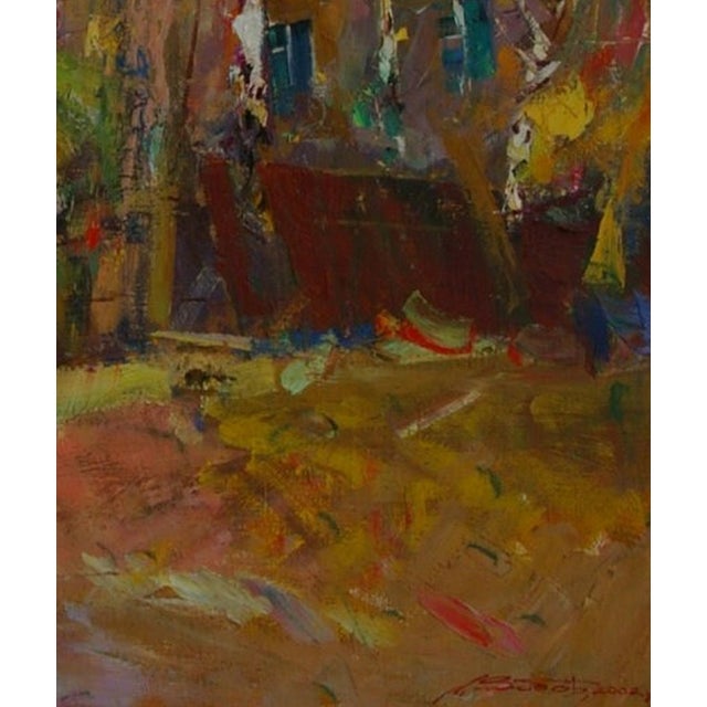 2000 - 2009 Antique Autumn Cityscape Oil Painting, Ukrainian Soviet Art 81-70 For Sale - Image 5 of 6