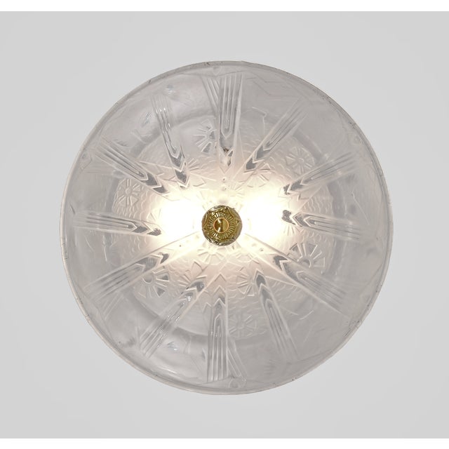 Muller Frères 1930s French Art Deco Flush Mount by Muller Freres For Sale - Image 4 of 7