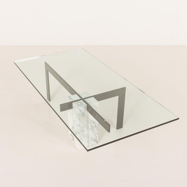 Carrara Marble Coffee Table by Hank Kwint for Metaform, 1980s For Sale - Image 8 of 15