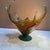 Forest Green Large 16" Mid 20th Century Murano Style Sommerso Glass Centerpiece Bowl For Sale - Image 8 of 12