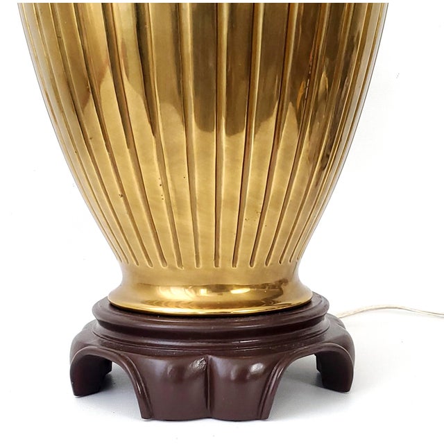 Lamp Brass Ginger Jar For Sale - Image 9 of 13