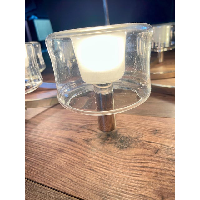 Space Age Sputnik Chandelier attributed to Kaiser Idell, 1970s For Sale - Image 6 of 11