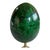 Maitland - Smith Large 18” Maitland-Smith Malachite Egg on Brass Pedestal Stand For Sale - Image 4 of 6