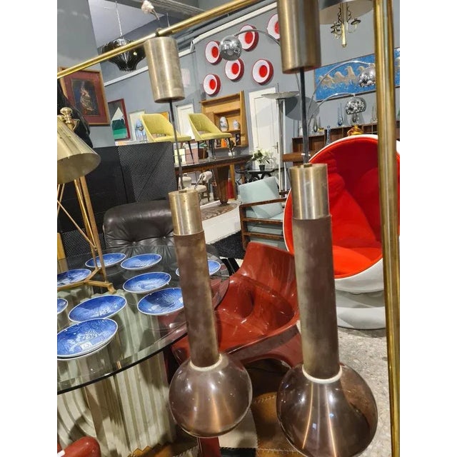 Brass & Wood Lights from Stilux, Italy, Set of 2 For Sale - Image 13 of 14