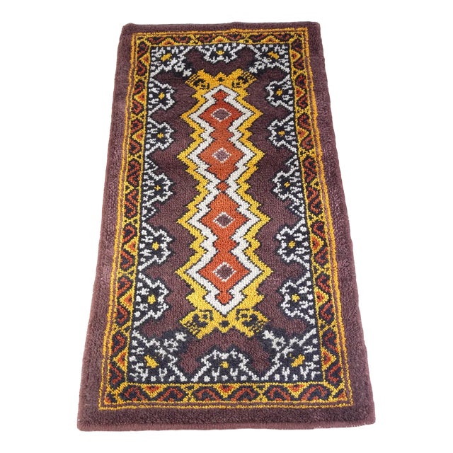 Mid-Century Czechoslovakian Wool Runner Rug, 1960s For Sale