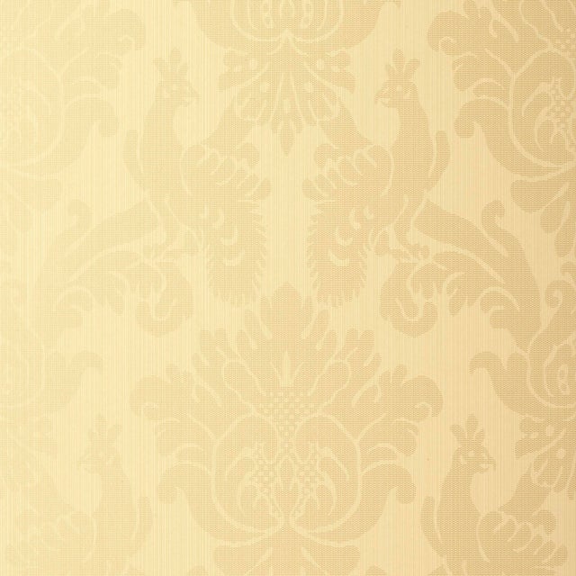 Contemporary Sample - Schumacher Valette Strie Damask Wallpaper in Champagne For Sale - Image 3 of 3