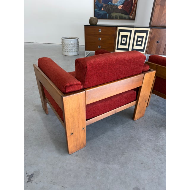 Gavina Reupholstered Mid Century Afra & Tobia Scarpa for Gavina Italy Club Chairs For Sale - Image 4 of 13