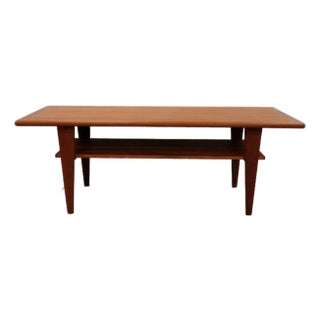 Vintage Danish Modern Teak Coffee Table For Sale
