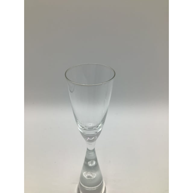 Holmegaard 50’s Holmegaard Denmark Princess Teardrop Crystal Cordial Flutes by Bent Severin - Set of 8 For Sale - Image 4 of 9