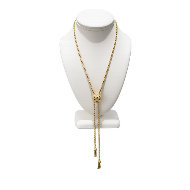 Modern Late 20th Century 14k Sliding Heart Adjustable Rope Necklace 30" For Sale - Image 3 of 3