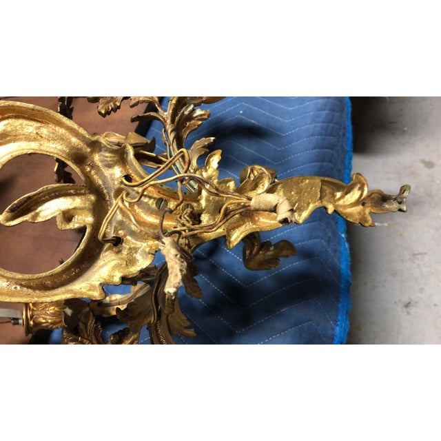 French 19th Century Gilded Bronze Wall Sconces For Sale - Image 12 of 12