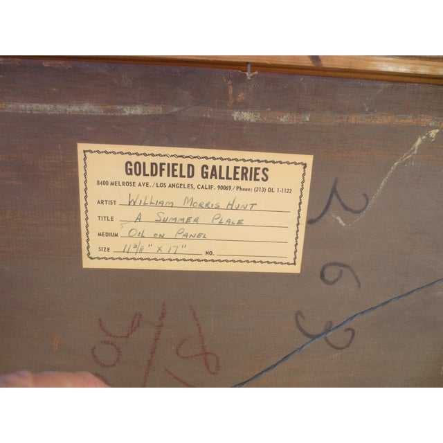 Burnt Umber William Morris Hunt Painting " a Summer Place" Circa 1860 For Sale - Image 8 of 9