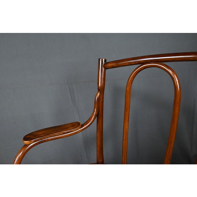 Bent Beechwood Bench from J&J Kohn, Early 20th Century For Sale - Image 11 of 18