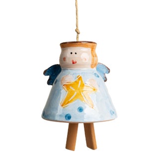 Handpainted Star Angel Ceramic Bell For Sale