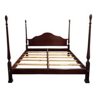 Eastern King Henkle-Harris Pineapple Low Poster Bed Frame For Sale