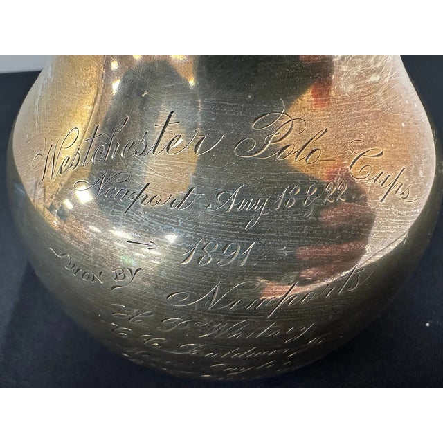 Harry Payne Whitney Sterling Silver Pitcher Engraved Westchester Polo Cups Newport 1891 For Sale - Image 12 of 13