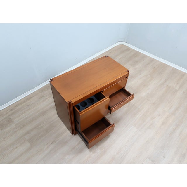 Brown Italian Walnut 4D Series Cabinet Bar by Angelo Mangiarotti for Molteni, 1970s For Sale - Image 8 of 16