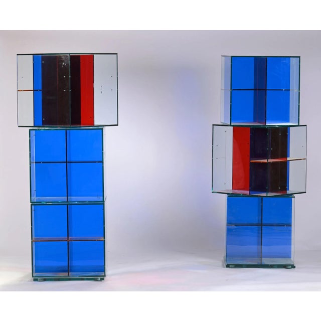 Glass Bookcases by Jean Nouvel Libraries for Zeritalia, 2000s, Set of 2 For Sale - Image 7 of 7