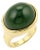 Tiffany & Co. Peretti Cabochon Green Jade 18k Yellow Gold Ring - Size 7 For Sale