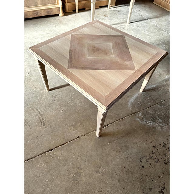 Italian Square Natural Walnut Coffee Table from Simoeng, in New conditions. Designed from 2000 Labeled by Maker